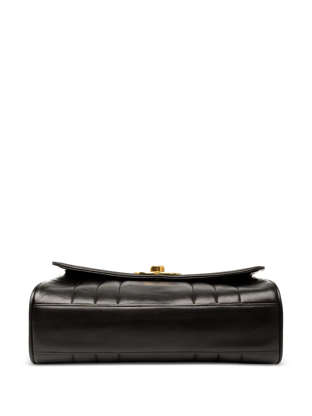 Chanel Pre-owned 1991-1994 Vertical Quilt Lambskin Flap Crossbody Bag in Black, view 4