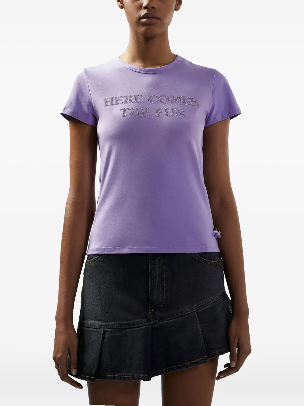 GCDS Polly Pocket Bling T-shirt Paars