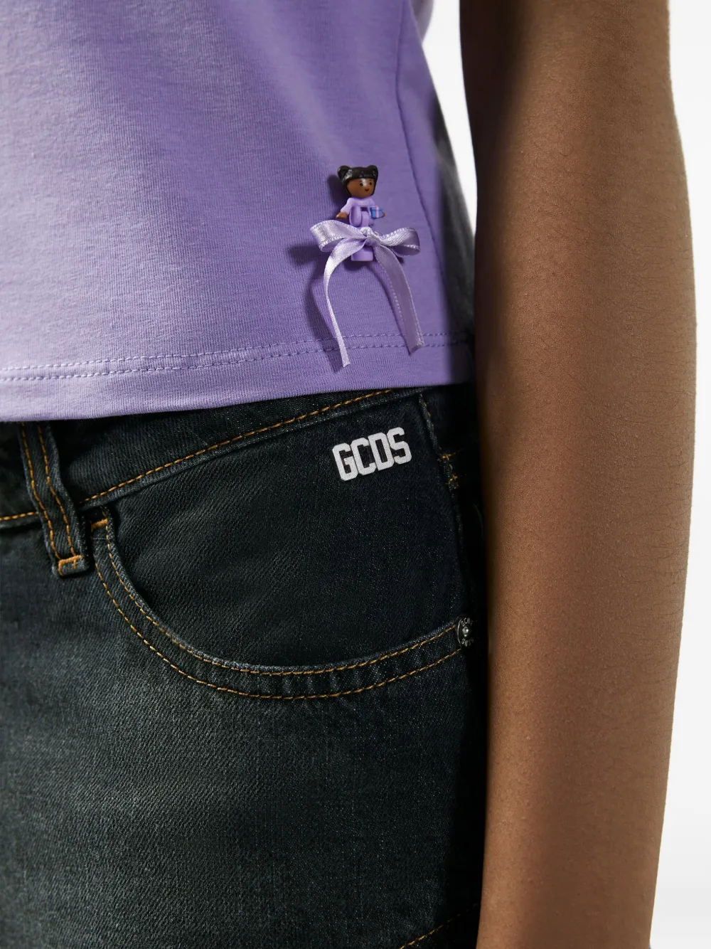 GCDS Polly Pocket Bling T-shirt Paars