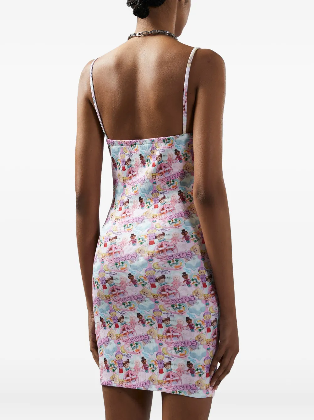 GCDS Mini-jurk met print Roze