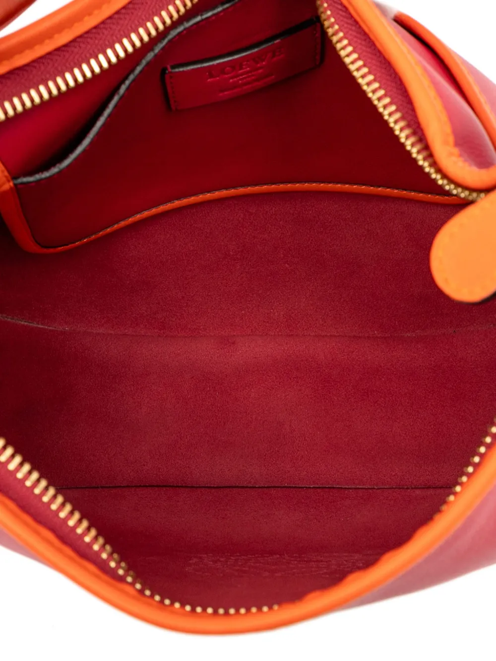 Pre-owned Loewe 2013 Leather Anagram Sofia Crossbody Bag In Red