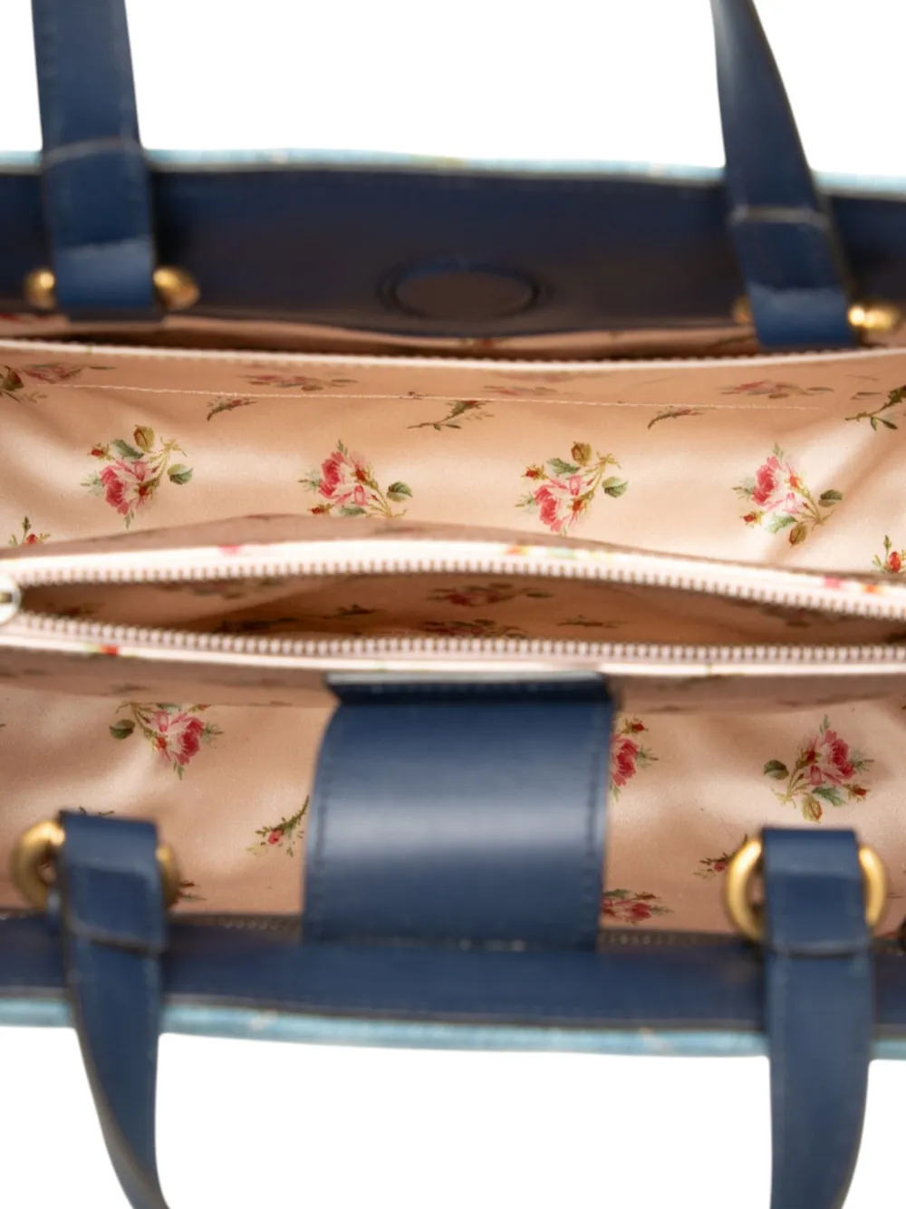 Pre-owned Gucci 2016-2025 Small Gg Marmont Matelasse Denim Pearly Satchel In Blue