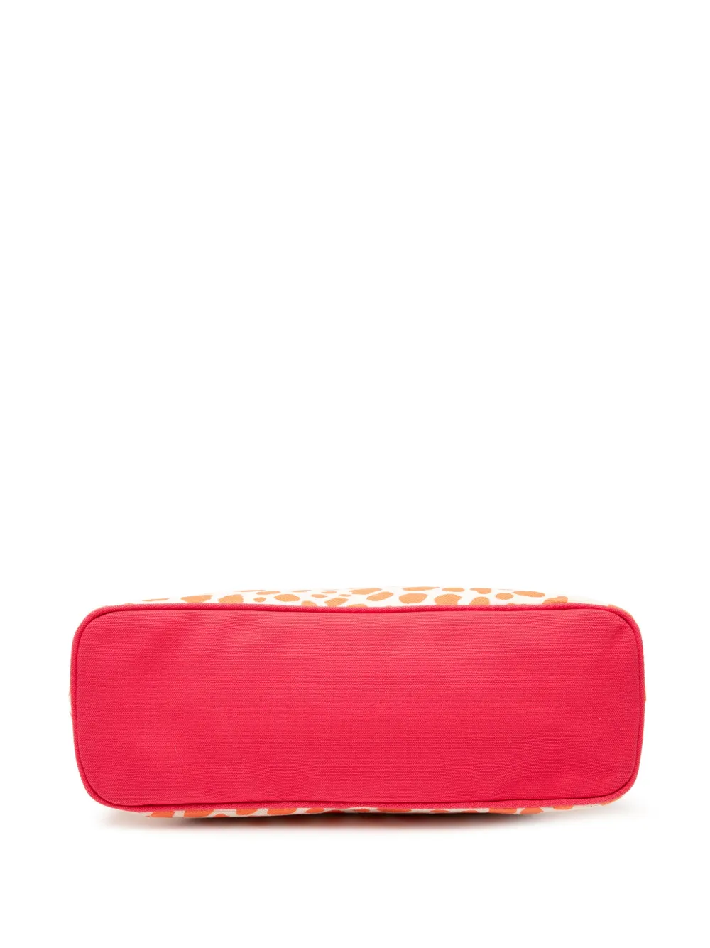 Pre-owned Hermes 2000-2025 Printed Toile Bolide Trousse De Voyage Gm Pouch In Orange