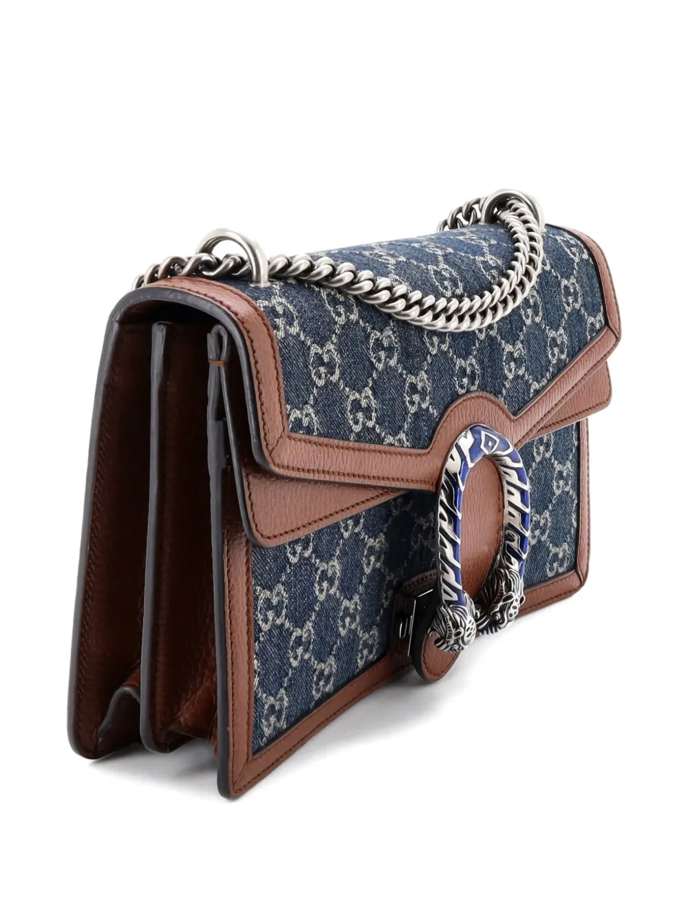 Pre-owned Gucci Dionysus Bag Gg Denim Small Shoulder Bag In Blue