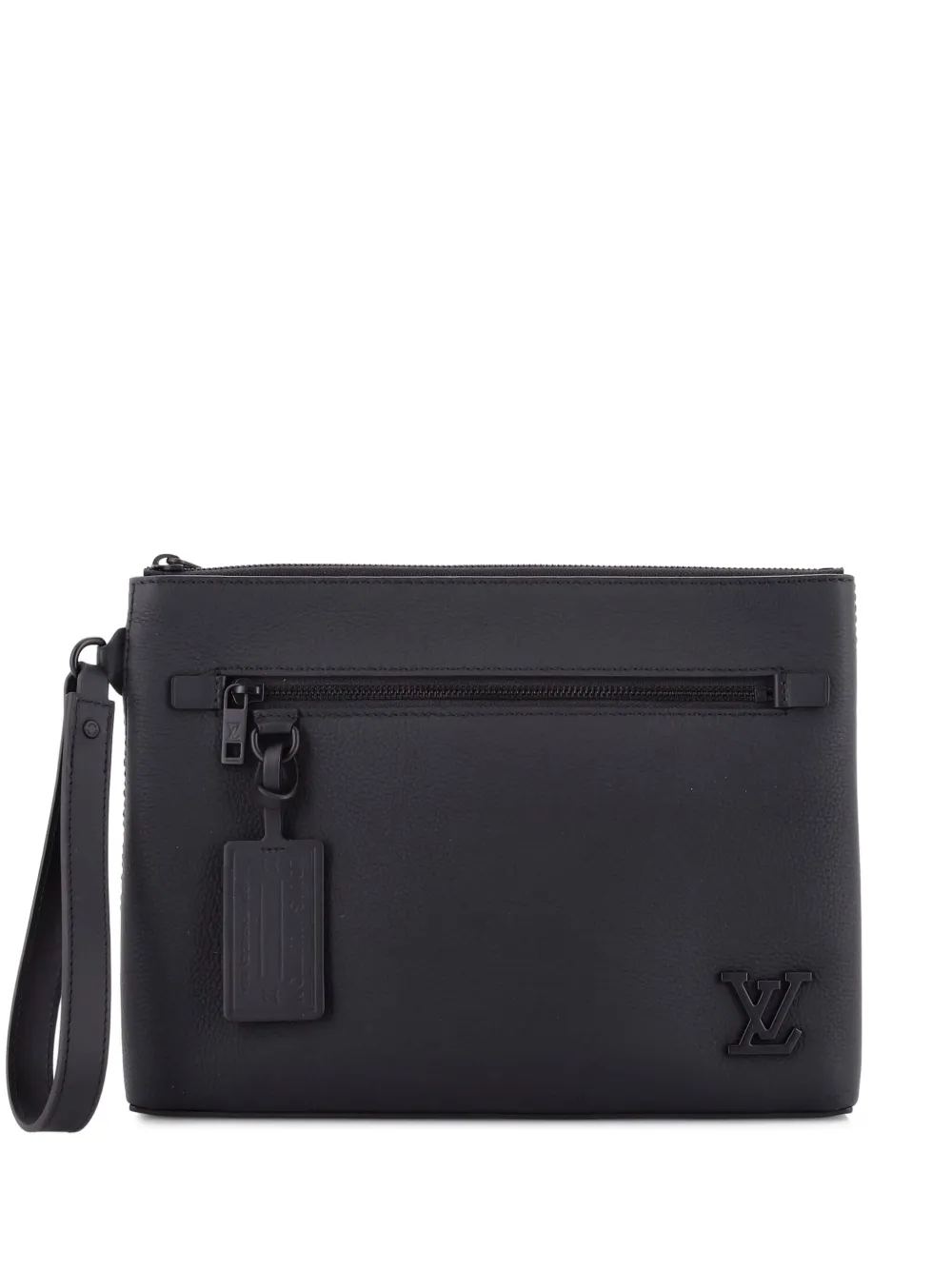 Louis Vuitton Pre-Owned Aerogram iPad Pouch Leather clutch bag - ブラック