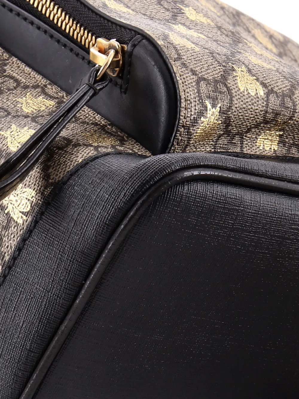 GUCCI Pre-owned Zip Pocket Printed Gg Coated Canvas Small Backpack In Neutral