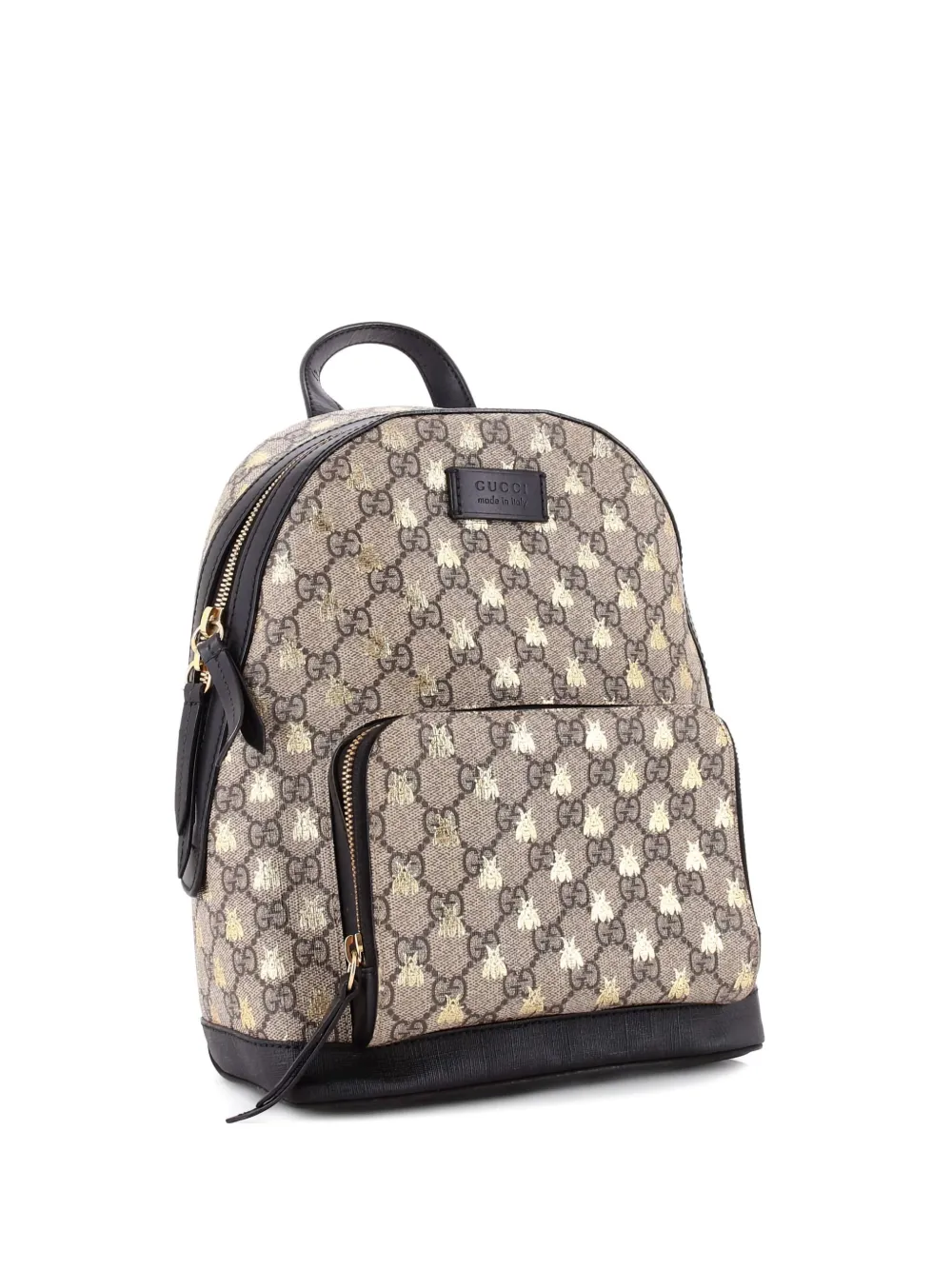 Gucci Pre-Owned Zip Pocket Printed GG Coated Canvas Small backpack | Neutrals | Image 1