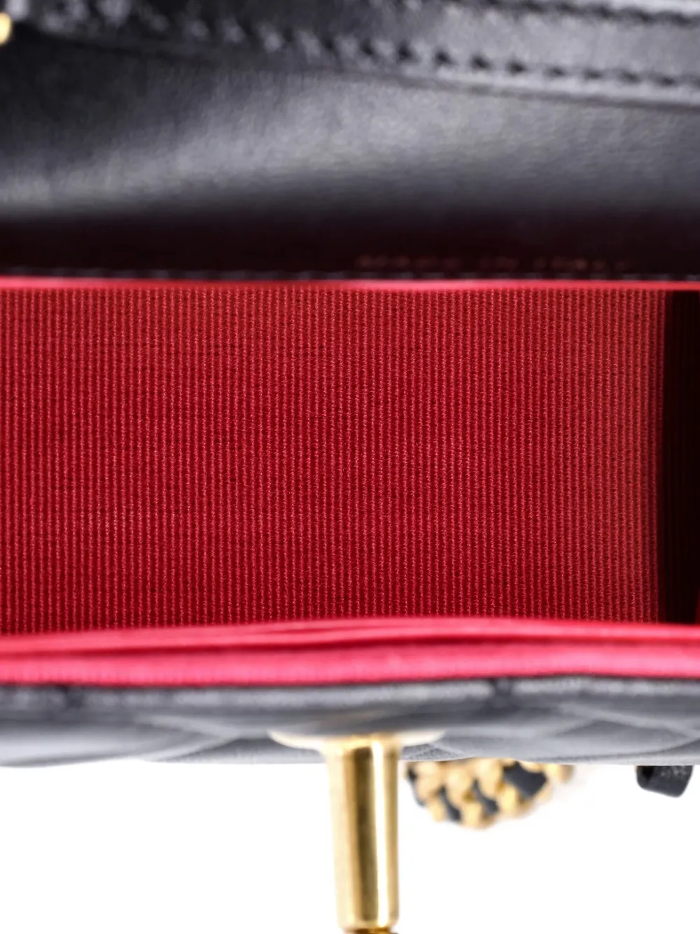 Pre-owned Chanel Coco Love Cc Heart Clutch With Chain Quilted Lambskin Mini Crossbody Bag In Black
