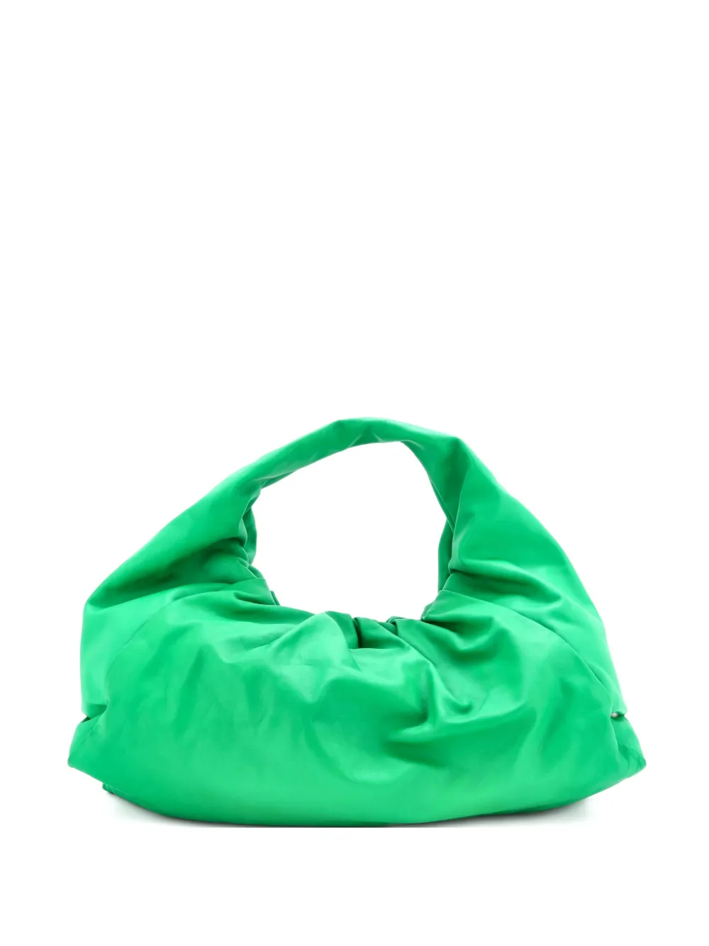 Pre-owned Bottega Veneta The Shoulder Pouch Leather Maxi Hobo Bag In Green
