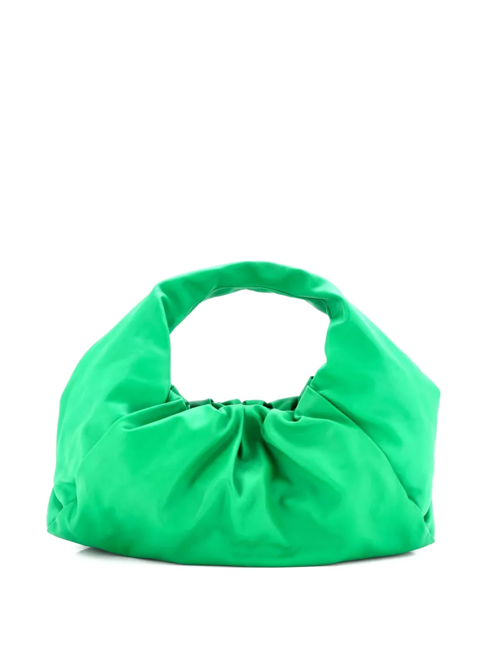 Pre-owned Bottega Veneta The Shoulder Pouch Leather Maxi Hobo Bag In Green