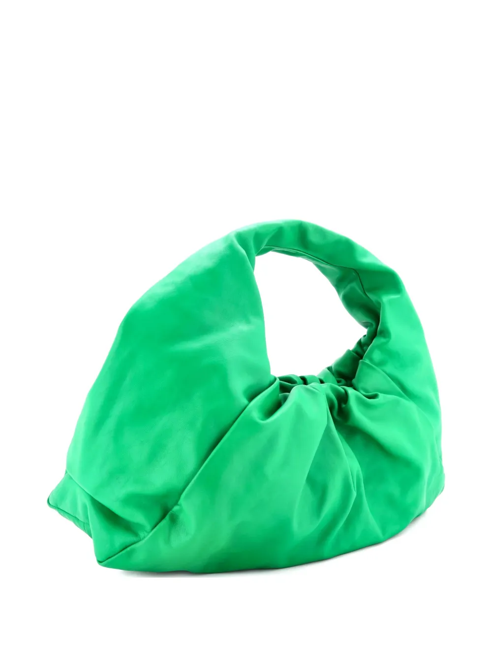 Pre-owned Bottega Veneta The Shoulder Pouch Leather Maxi Hobo Bag In Green