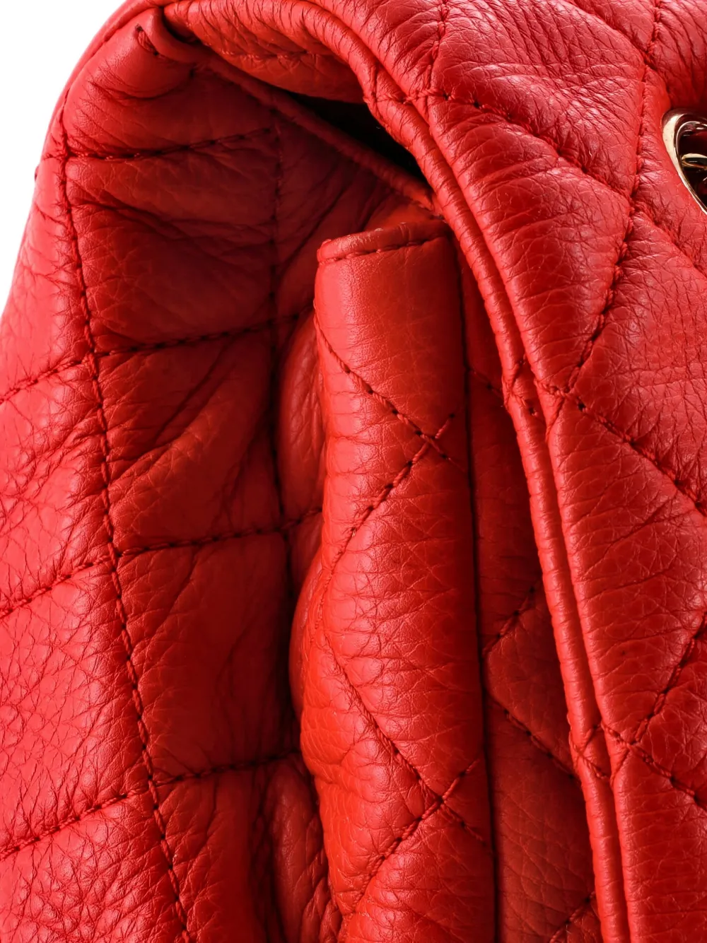 Pre-owned Chanel Airlines Cc Flap Bag Quilted Calfskin Xxl Shoulder Bag In Red