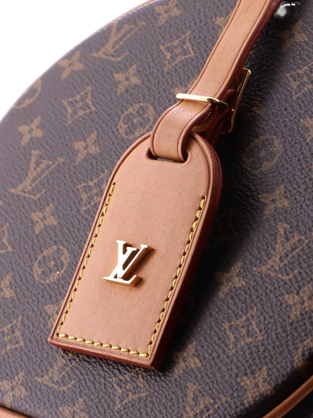 Pre-owned Louis Vuitton Petite Boite Chapeau Bag Monogram Canvas Crossbody Bag In Brown