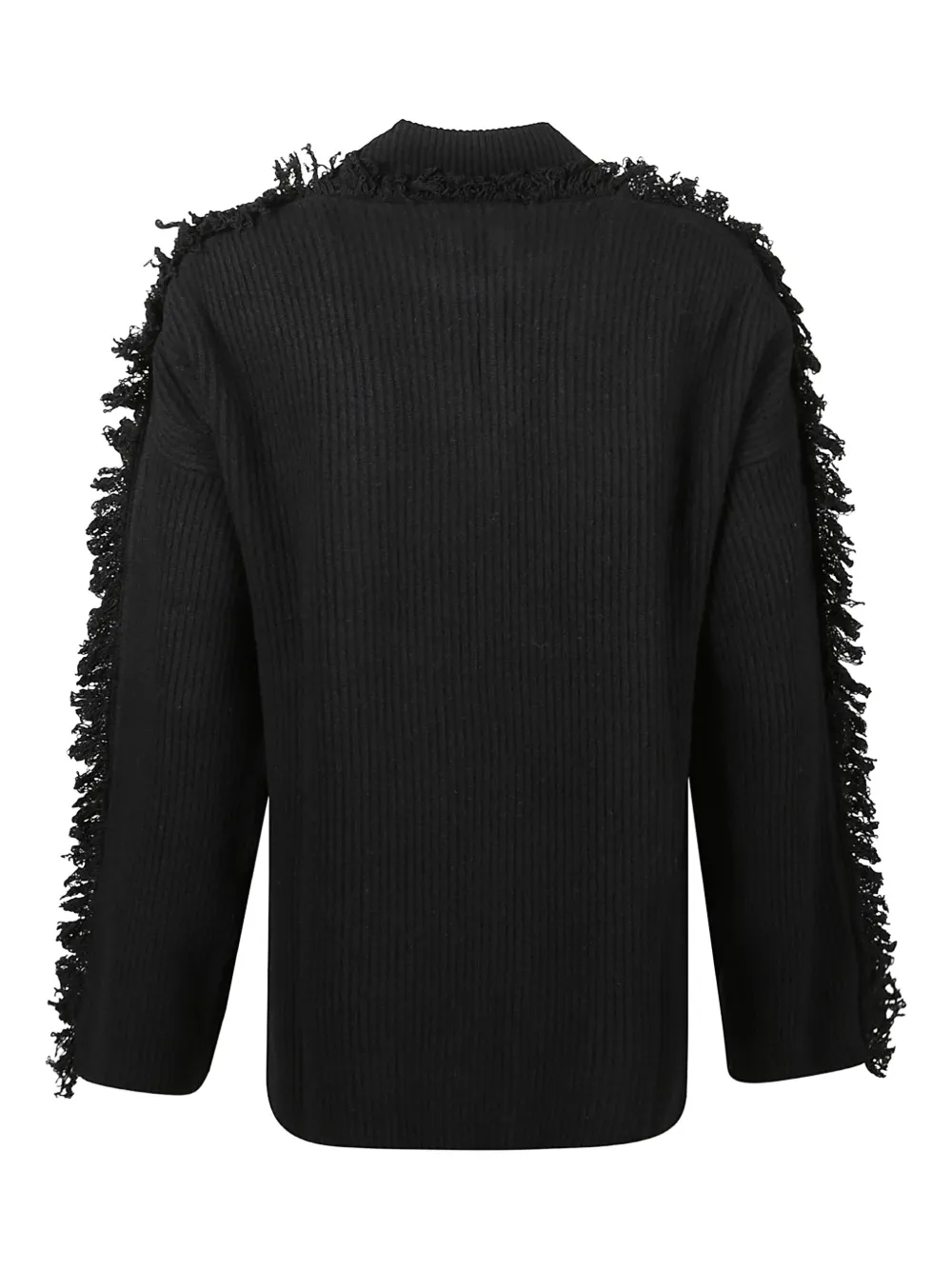 Drumohr Fringed Sweater In Black