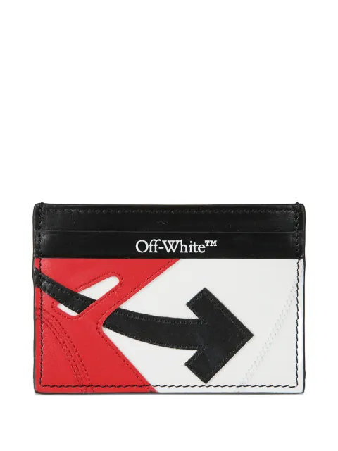 Off-White porte-cartes en cuir à détail de flèche