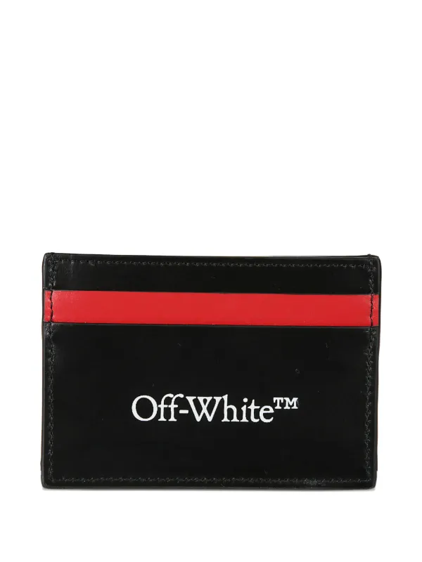 Off-White arrow-detail Leather Cardholder | Black | FARFETCH ID