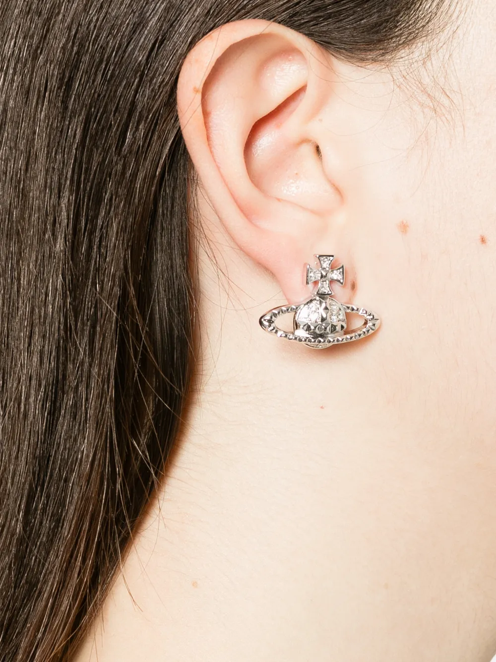 Vivienne Westwood Mayfair crystal earrings - Zilver