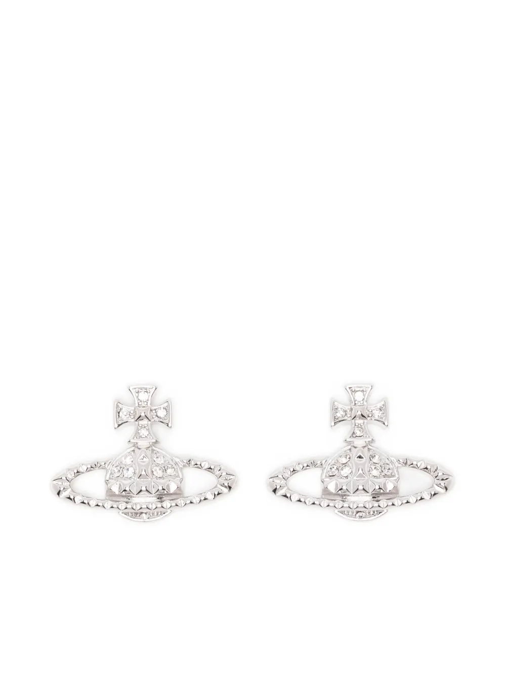 Vivienne Westwood Mayfair crystal earrings - Argento
