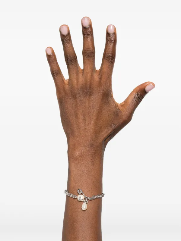 Vivienne Westwood safety-pin-detail Bracelet | Silver | FARFETCH