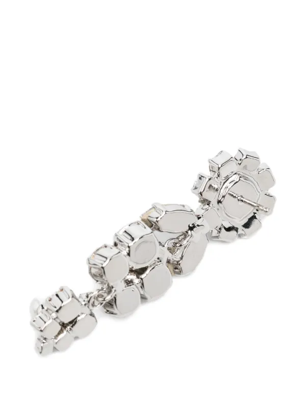 Simone Rocha daisy-motif Crystal Drop Earrings | Silver | FARFETCH ID