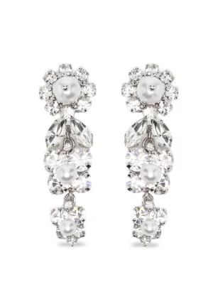 Valentino Garavani Vロゴ シグネチャー クリスタル ピアス | シルバー