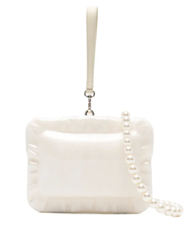 Simone Rocha Pearl Pillowcase Clutch in White
