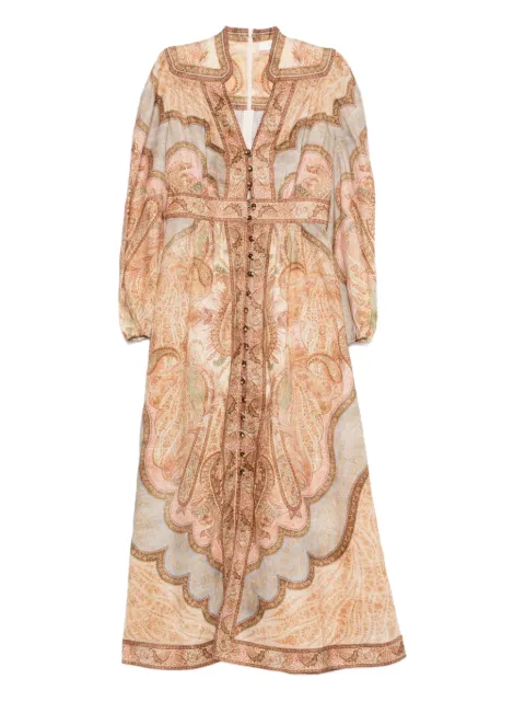 ZIMMERMANN Wanderlust plunge midi dress