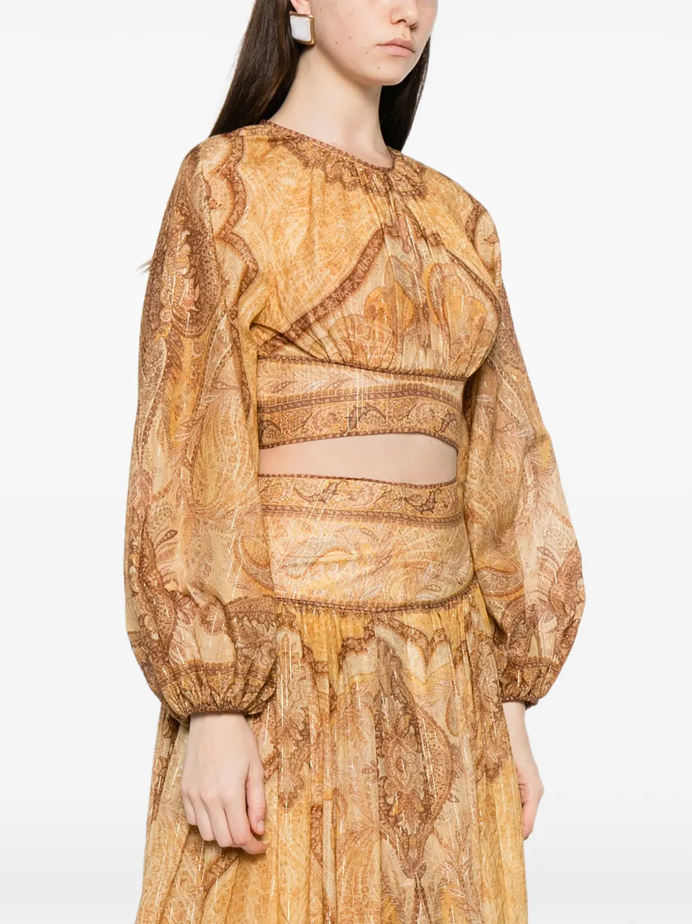  Zimmermann Wanderlust Printed Blouse - Yellow 