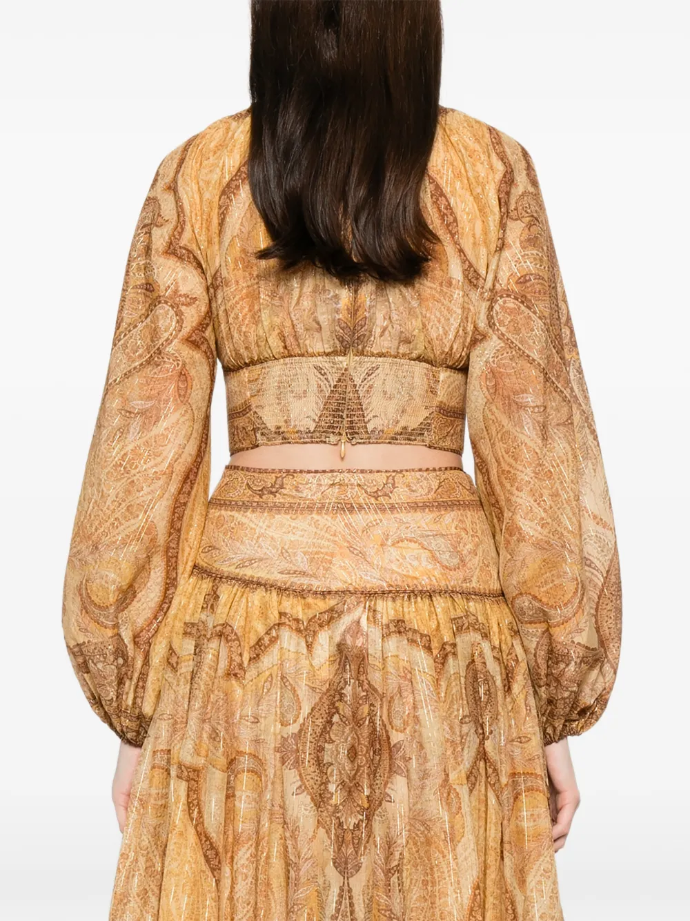ZIMMERMANN Wanderlust blouse met print Geel