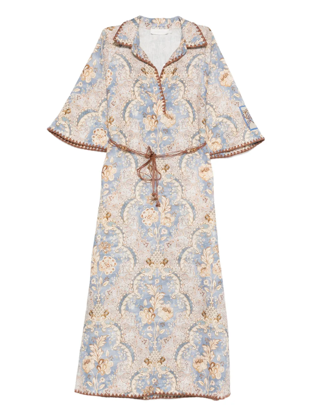 Zimmermann Daylight Print Midi Dress In Blue