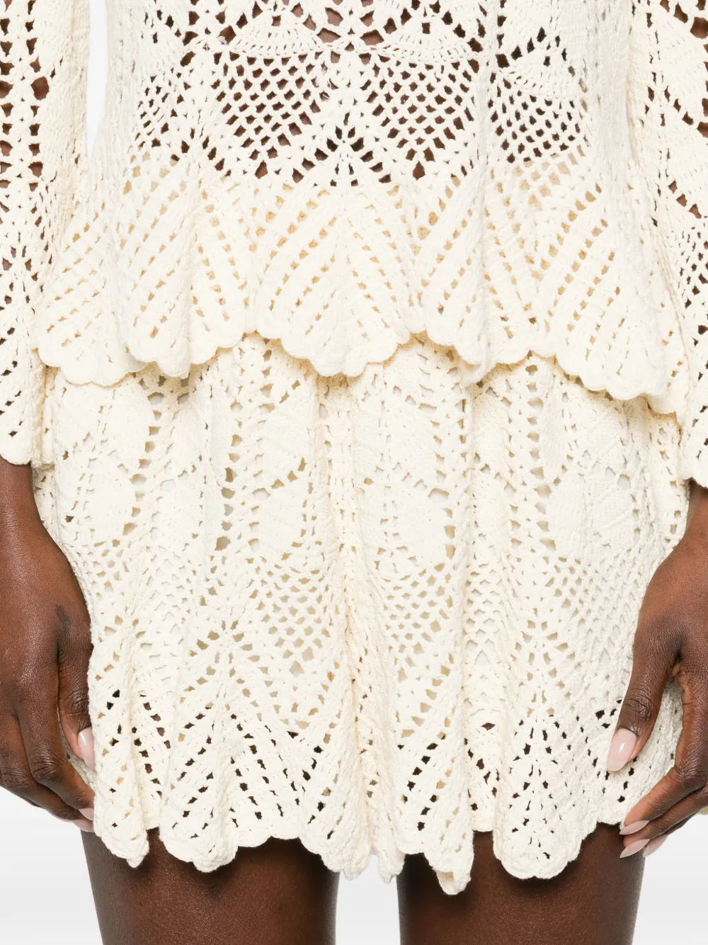 ZIMMERMANN Awaken gehaakte shorts Wit