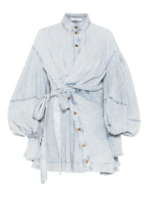ZIMMERMANN buttoned wrap mini dress