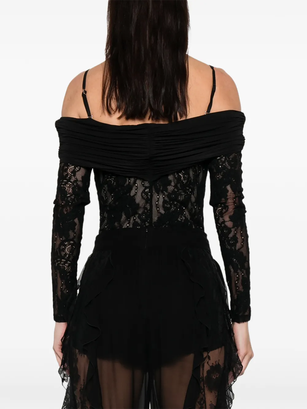 ZIMMERMANN Rebellion gedrapeerde kanten body Zwart