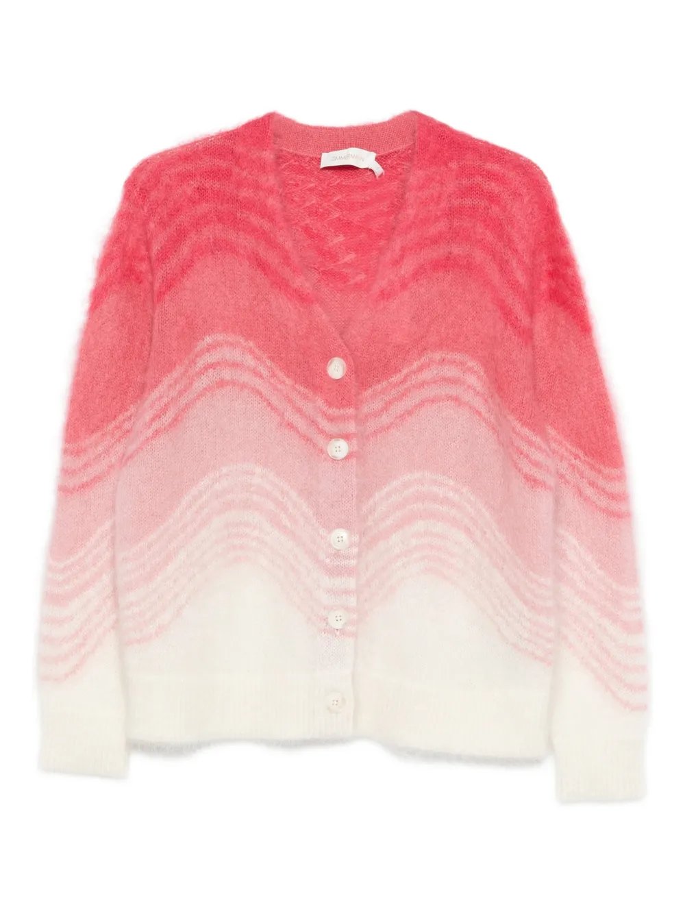 Zimmermann Rebellion Wave Cardigan In Pink
