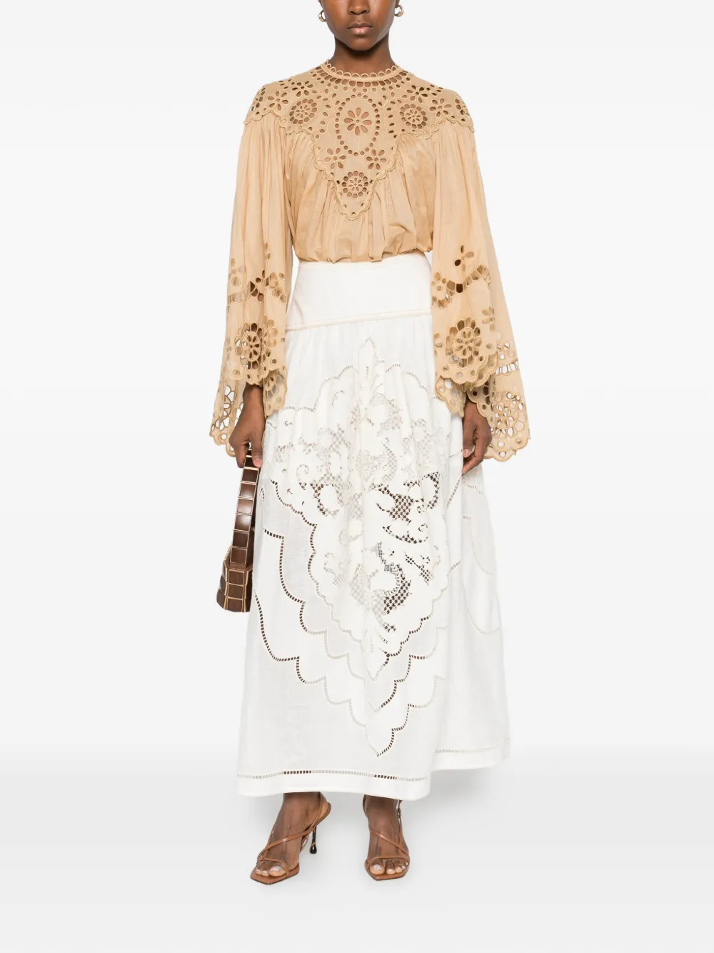 ZIMMERMANN embroidered blouse - Beige