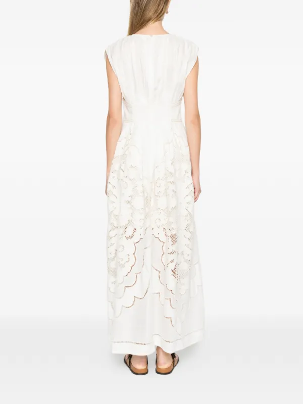 ZIMMERMANN Daylight Waisted Dress | Cream | Size 0