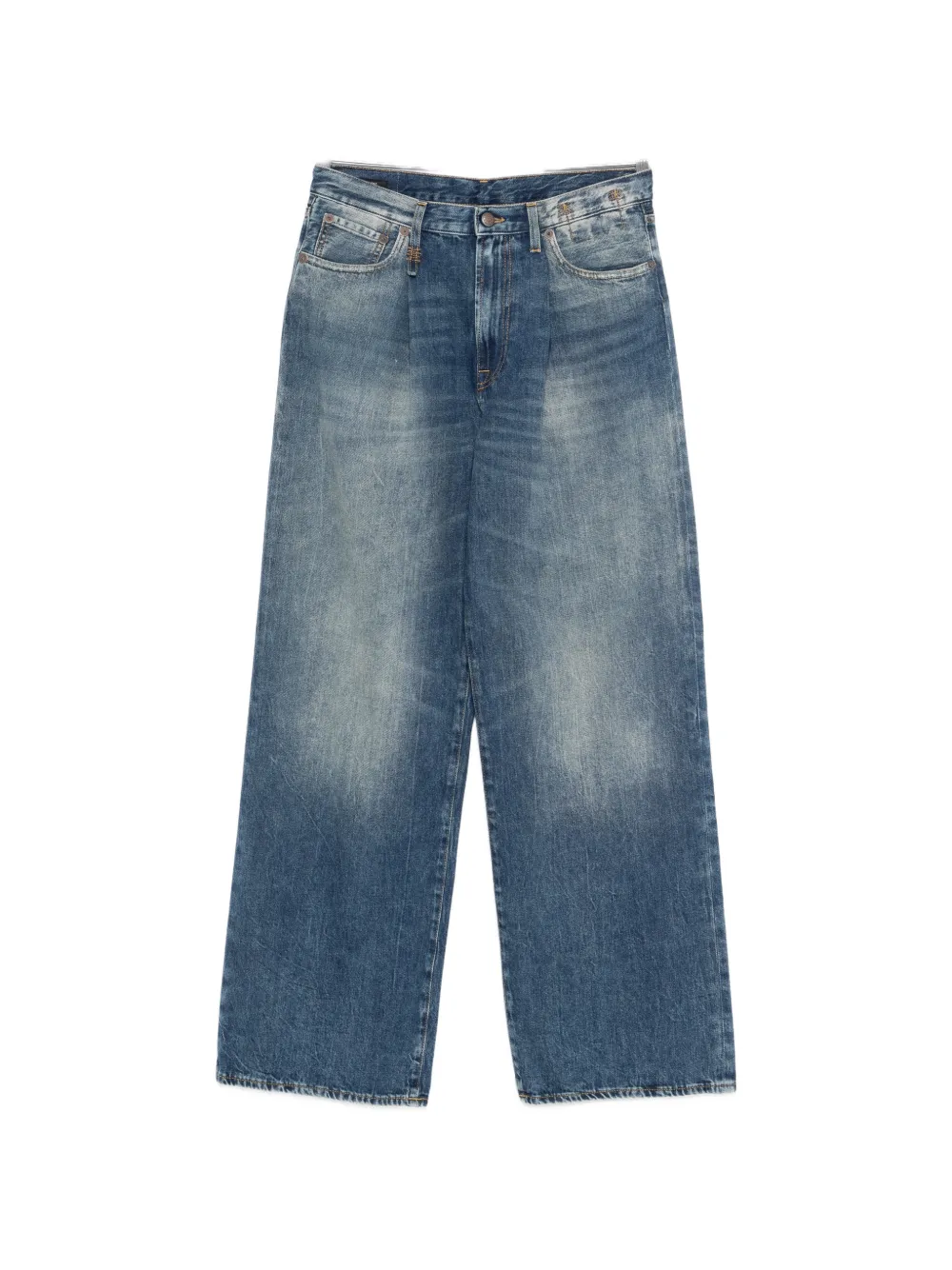 R13 wide leg damon jeans - Blu