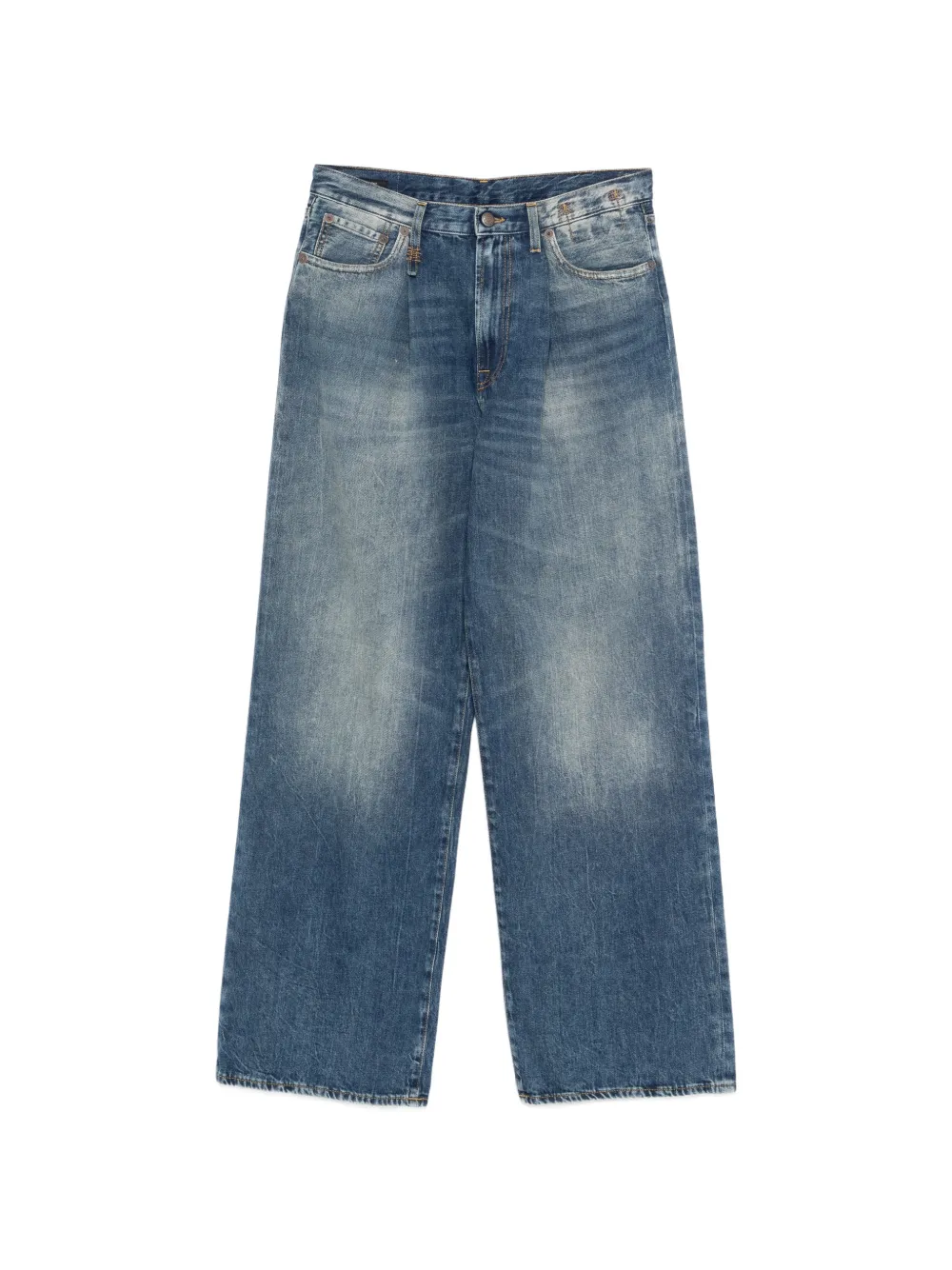 R13 wide leg damon jeans - Blu