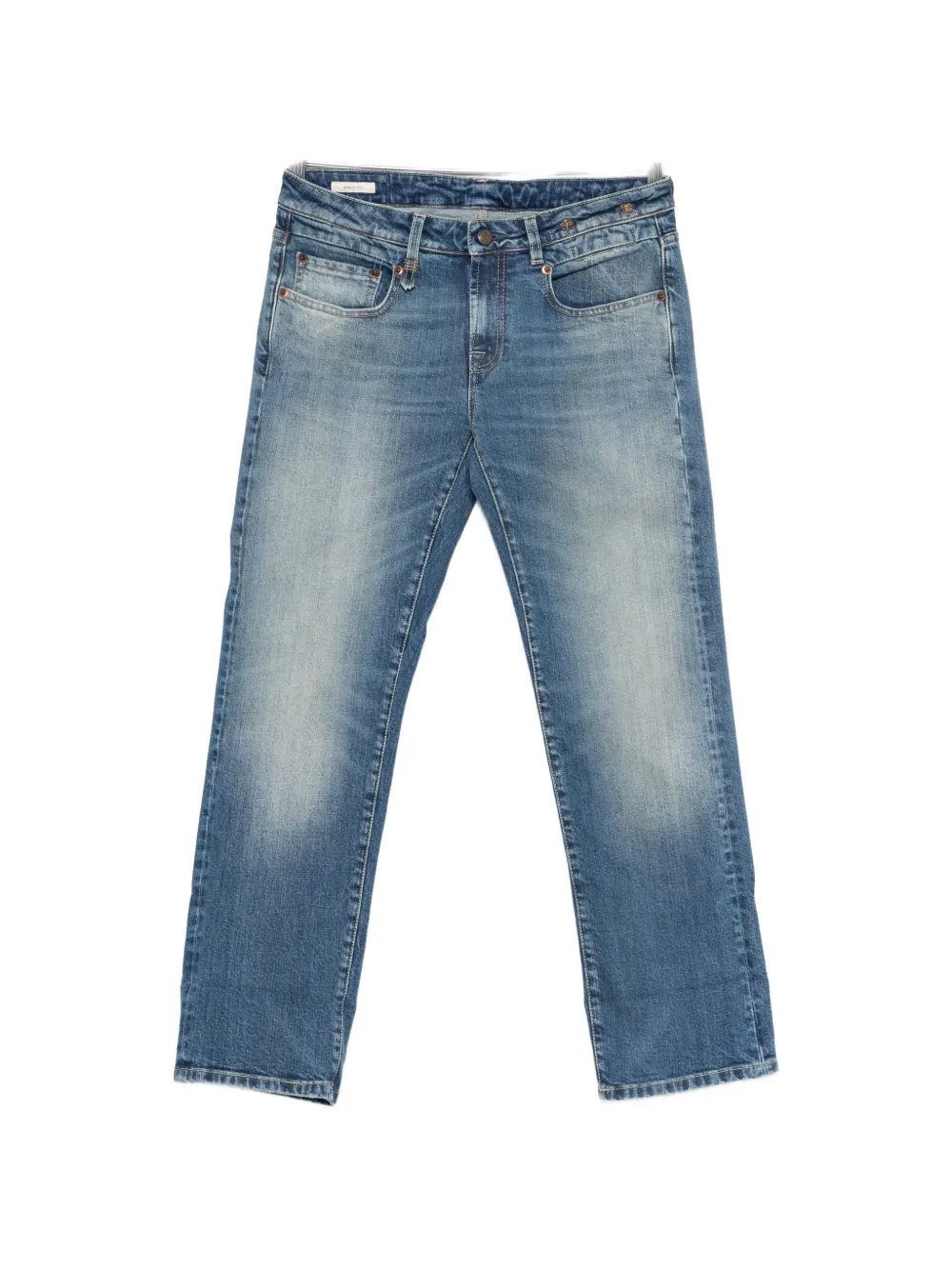 R13 cuffed straight jeans - Blu