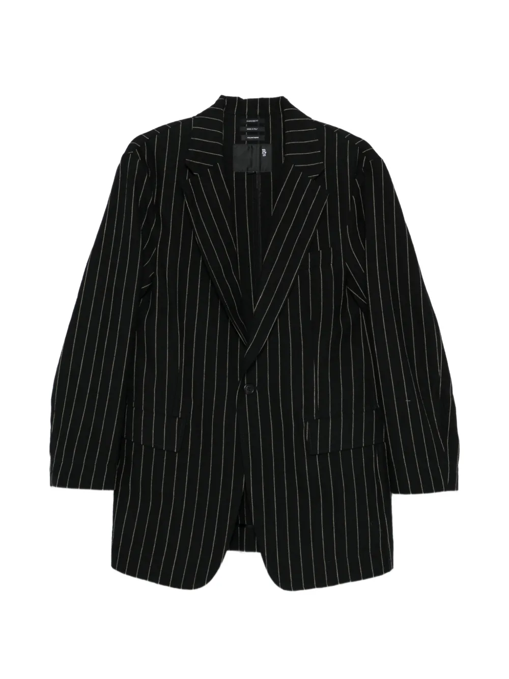 R13 buttoned pinstripe blazer - Schwarz