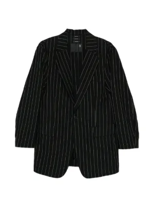 Sacai ストライプ ダブルジャケット | ブラック | FARFETCH JP