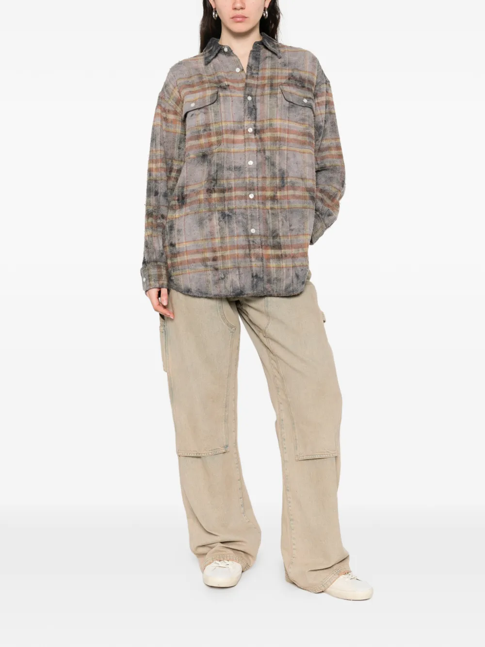  R13 Plaid Shirt - Grey 