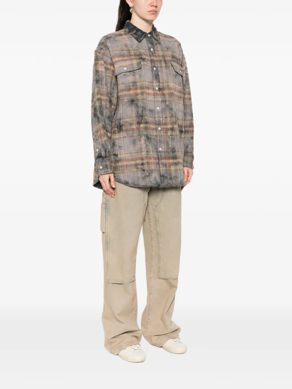  R13 Plaid Shirt - Grey 