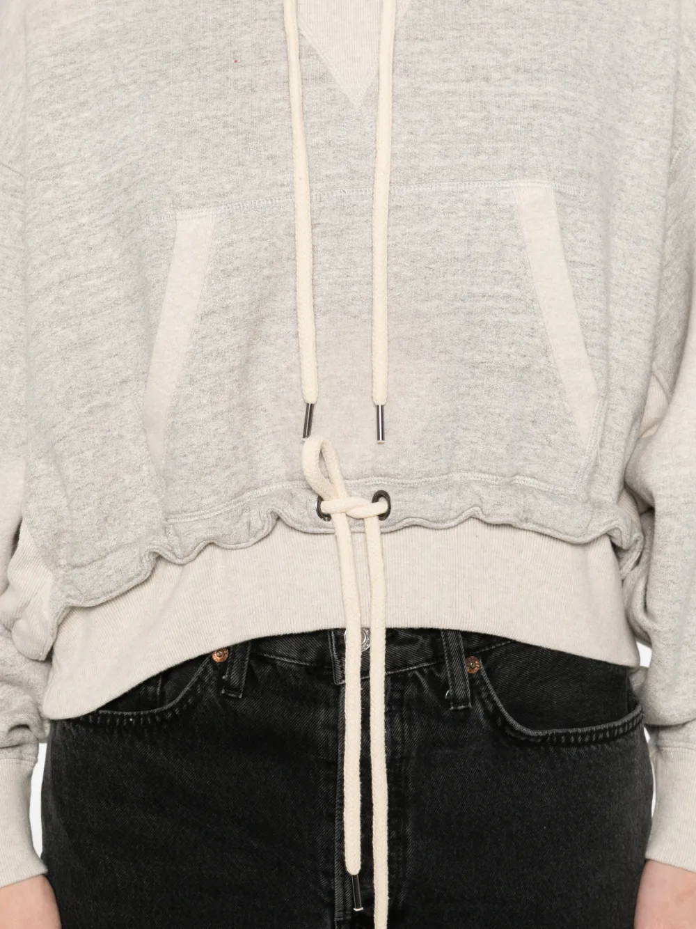 R13 Hoodie met gesmockte afwerking Grijs