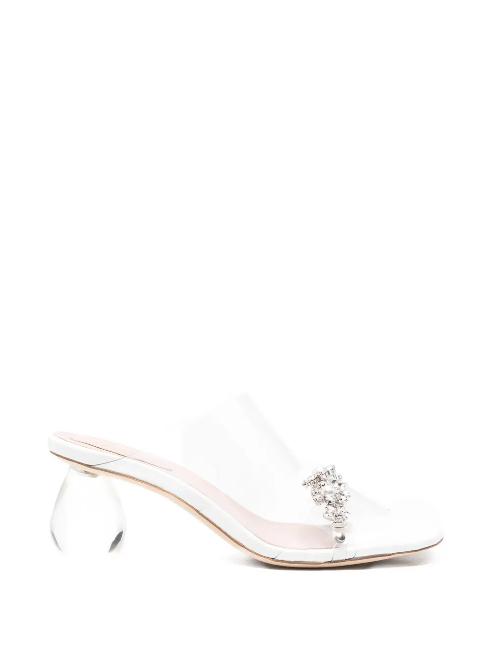 Simone Rocha embellished perspex heel sandal - Bianco