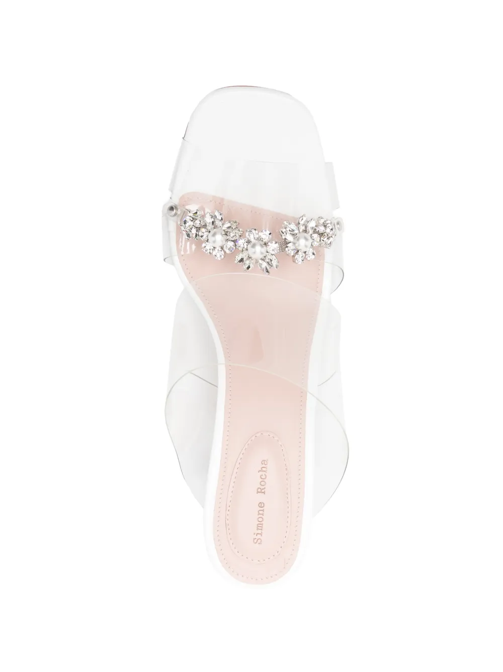 Simone Rocha Sandalen met perspex hak Wit