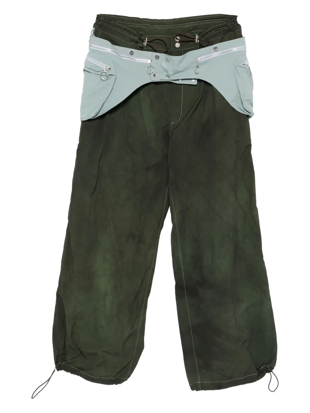 Charlie Constantinou Detachable-wrap Trousers In Green