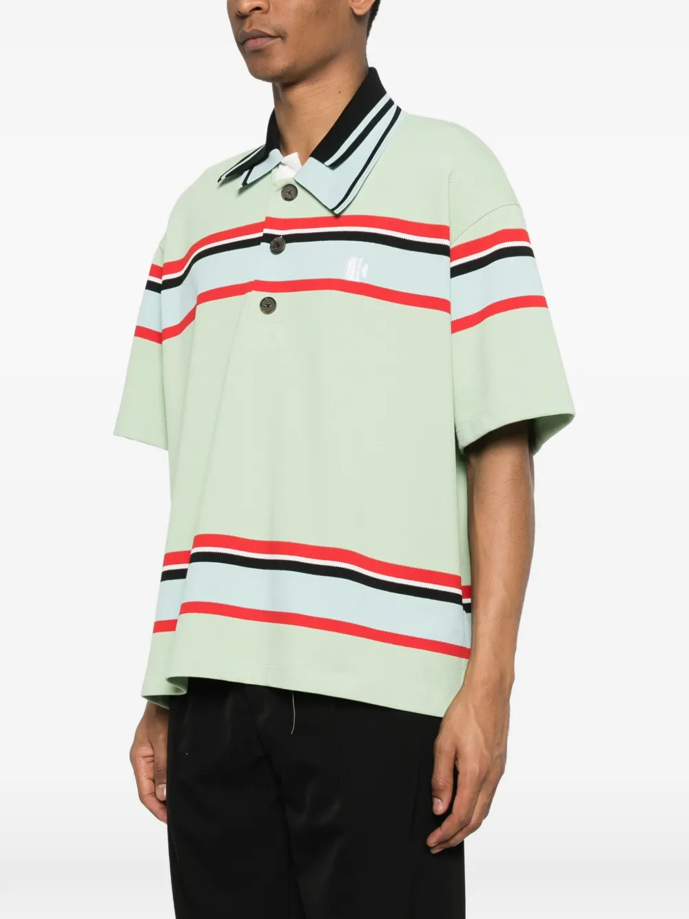 Kolor Gestreept poloshirt Groen