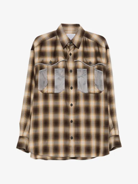 Kolor plaid-pattern shirt