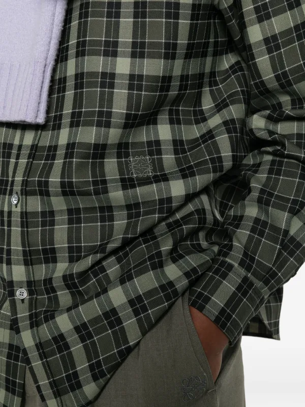 LOEWE チェック シャツ | グリーン | FARFETCH JP